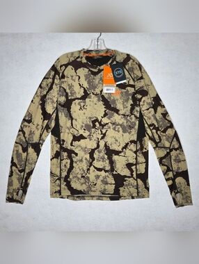 First Lite NWT Wick 150 Long Sleeve Crew Mens M Hunting Base Layer Camo Wool